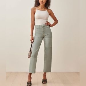 Reformation Ryan Tonal Patch High Rise Straight Jeans size 26 brand new